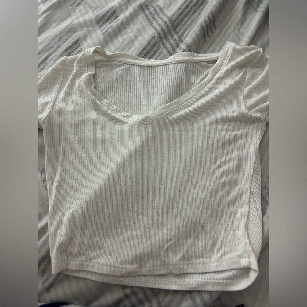 White crop top